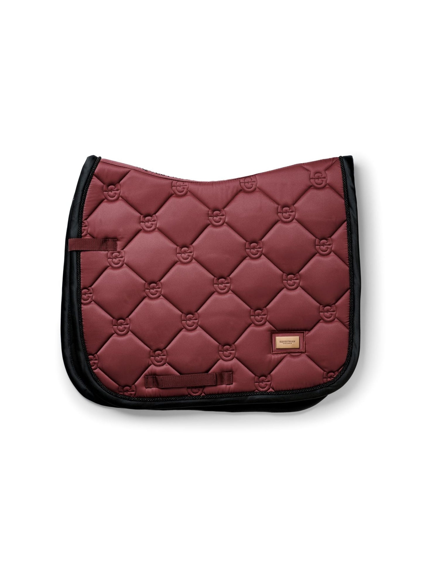 Soft Rouge Dressage Saddle Pad with Quick-Dry Comfort and Rose Gold Accents