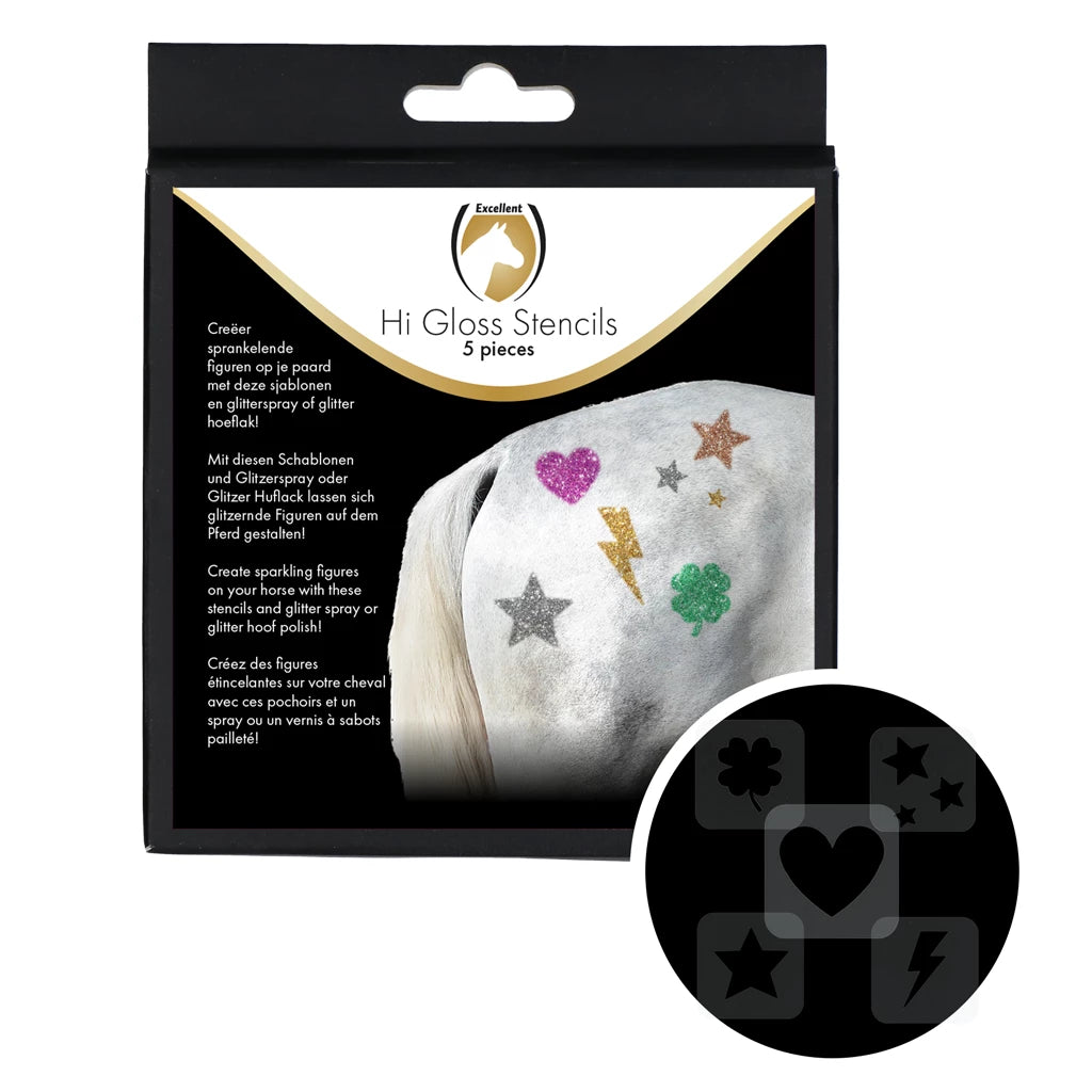 Hi Gloss Stencils 5 pieces Excellent Horse