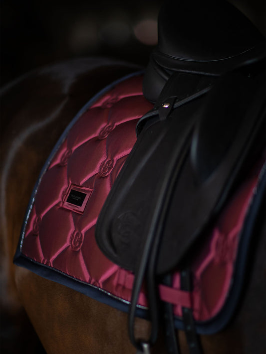 Elegant Twill Dressage Saddle Pad Luxe Deep Red High IQ Comfort