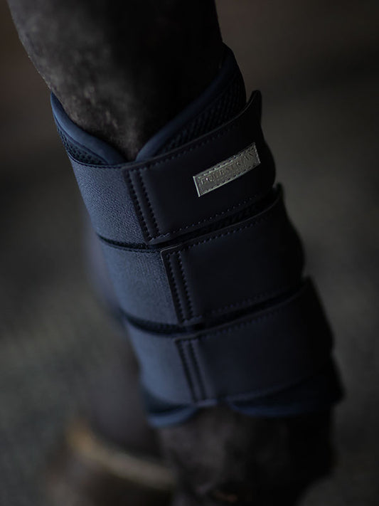 Equestrian Stockholm Breathable Mesh Brushing Boots for Horses - Midnight Blue Protection