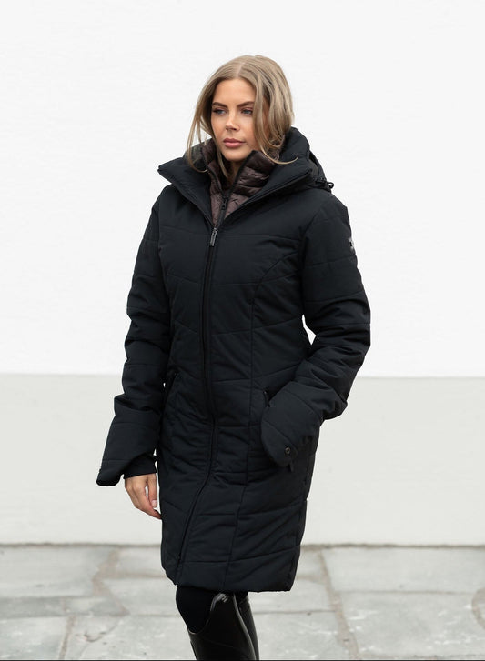Denali Black Mocha Winter Riding Jacket – Warm, Breathable, Vegan, Durable