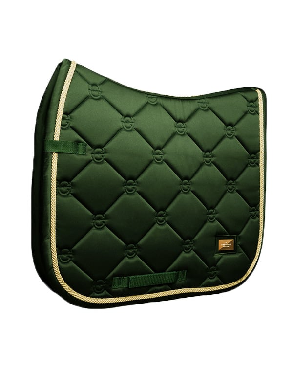 Equestrian Stockholm Luxury Forest Green Dressage Saddle Pad Quick-Dry Performance