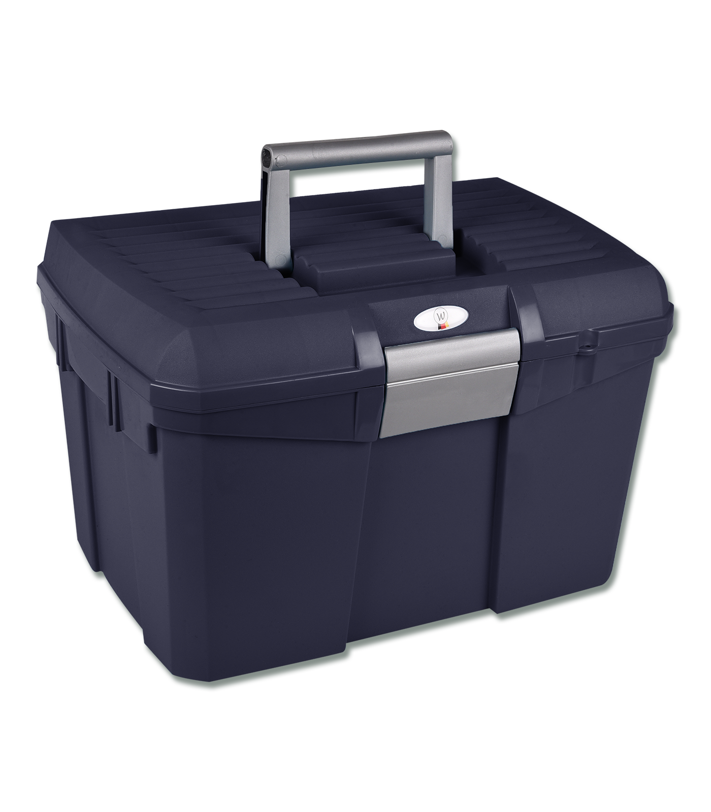 Sturdy Plastic Equestrian Grooming Kit Box with Removable Tray & Brush Holder, Lockable