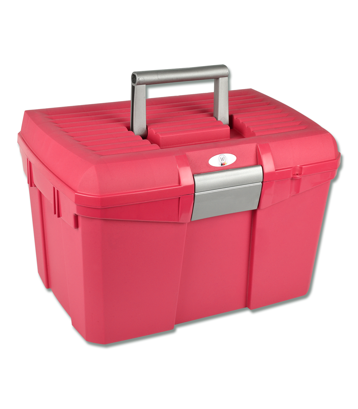 Sturdy Plastic Equestrian Grooming Kit Box with Removable Tray & Brush Holder, Lockable