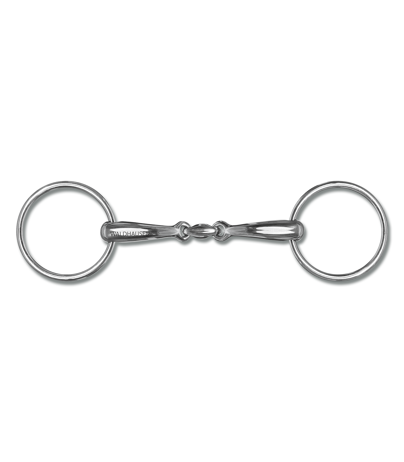 Anatomical water snaffle bit, double-jointed