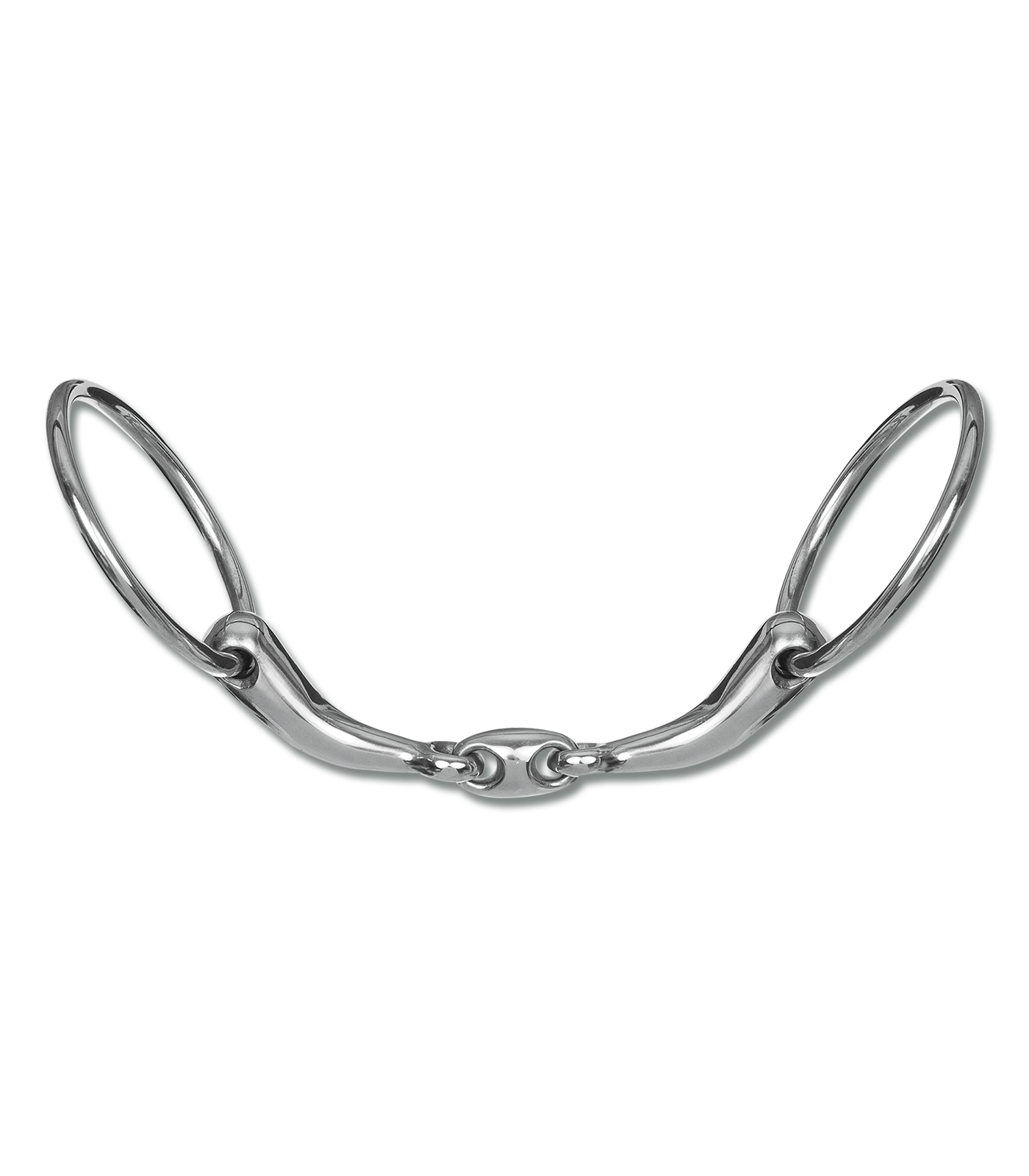 Anatomical water snaffle bit, double-jointed