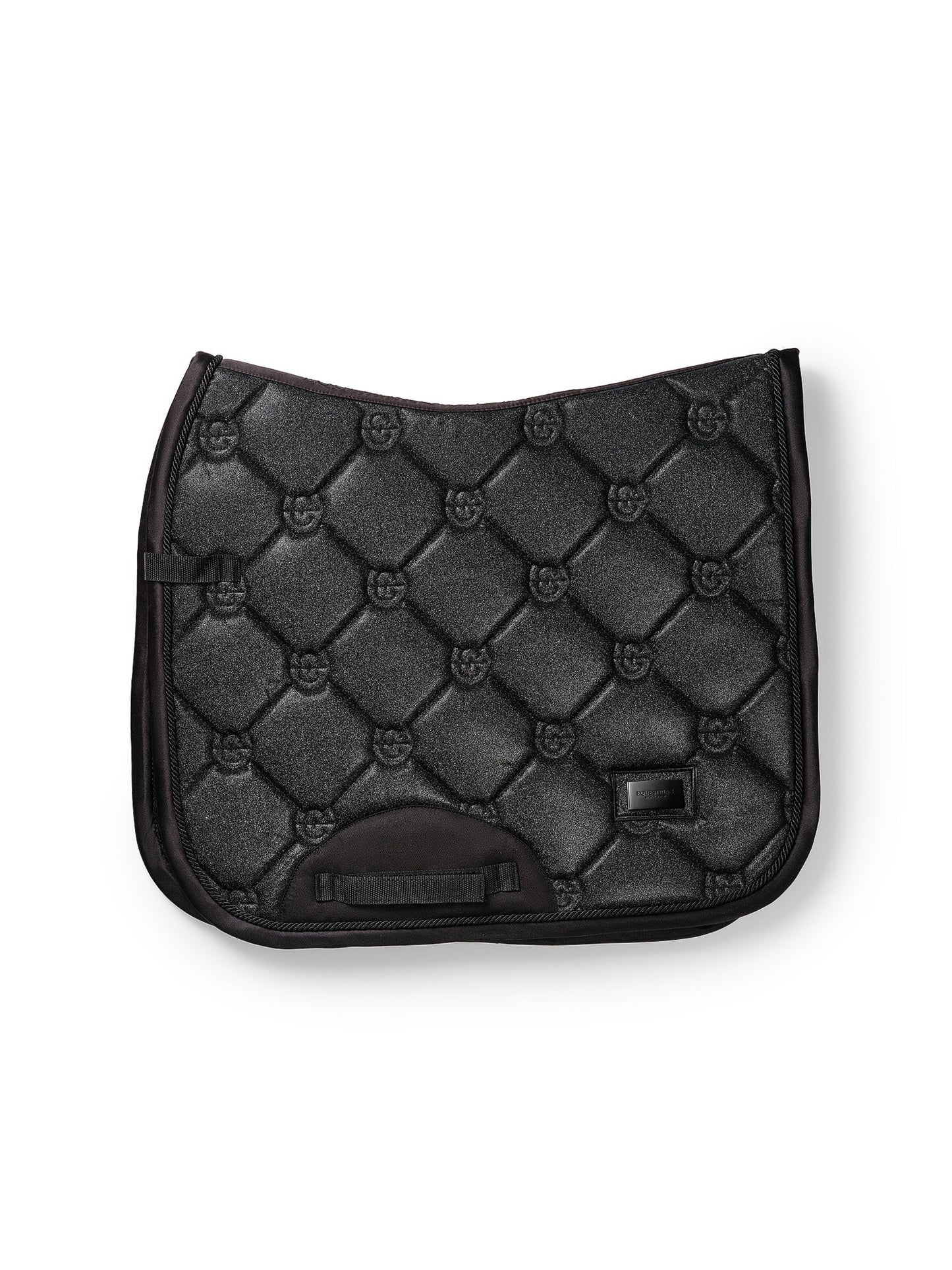 Elegant All Black Glimmer Dressage Saddle Pad - Quick-Dry, Moisture-Wicking Comfort