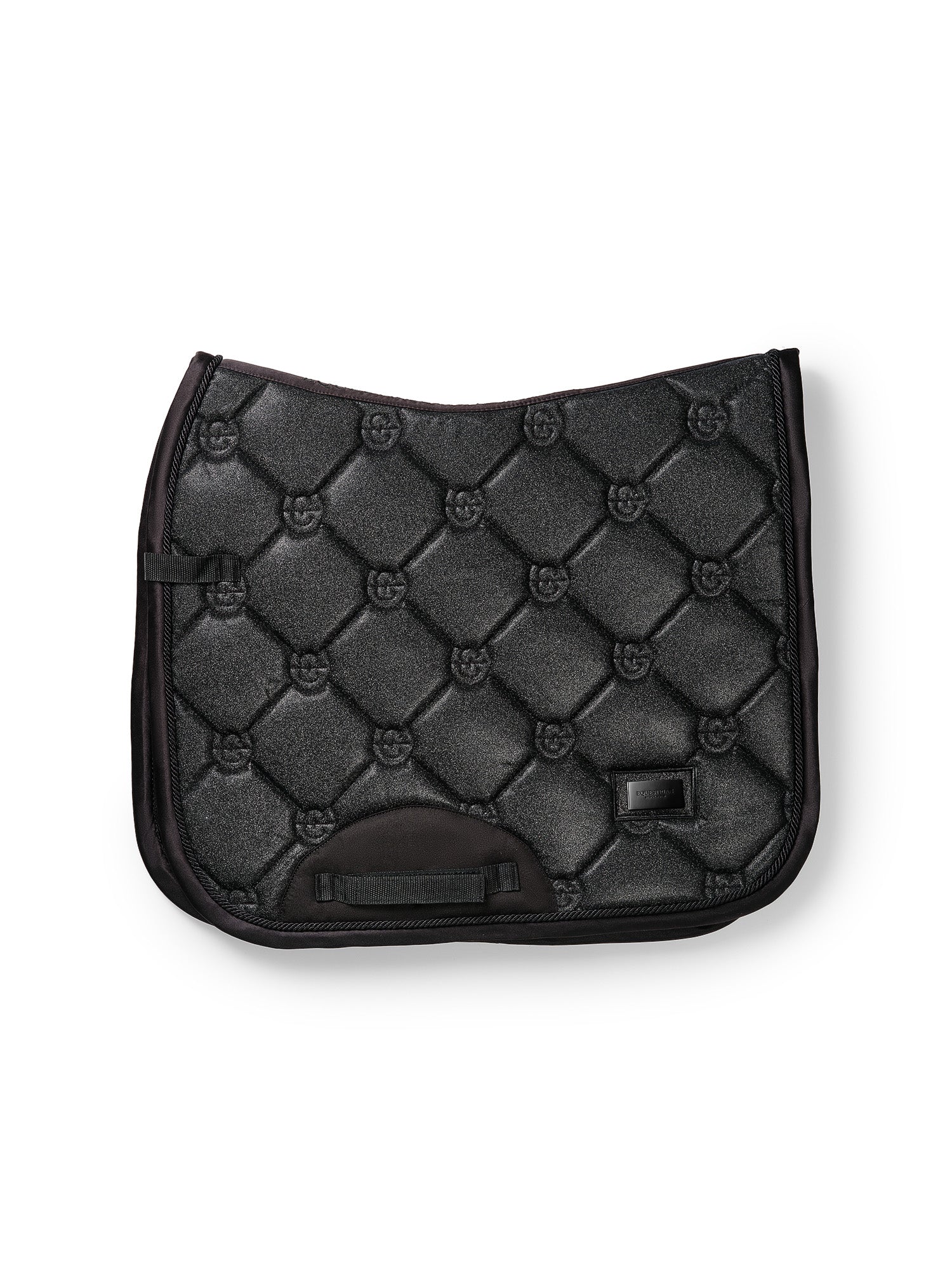 Elegant All Black Glimmer Dressage Saddle Pad - Quick-Dry, Moisture-Wicking Comfort
