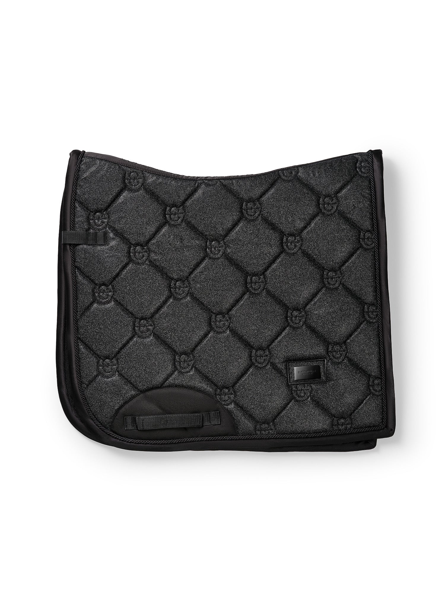 Elegant All Black Glimmer Dressage Saddle Pad - Quick-Dry, Moisture-Wicking Comfort