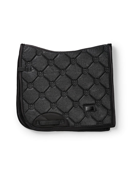 Elegant All Black Glimmer Dressage Saddle Pad - Quick-Dry, Moisture-Wicking Comfort
