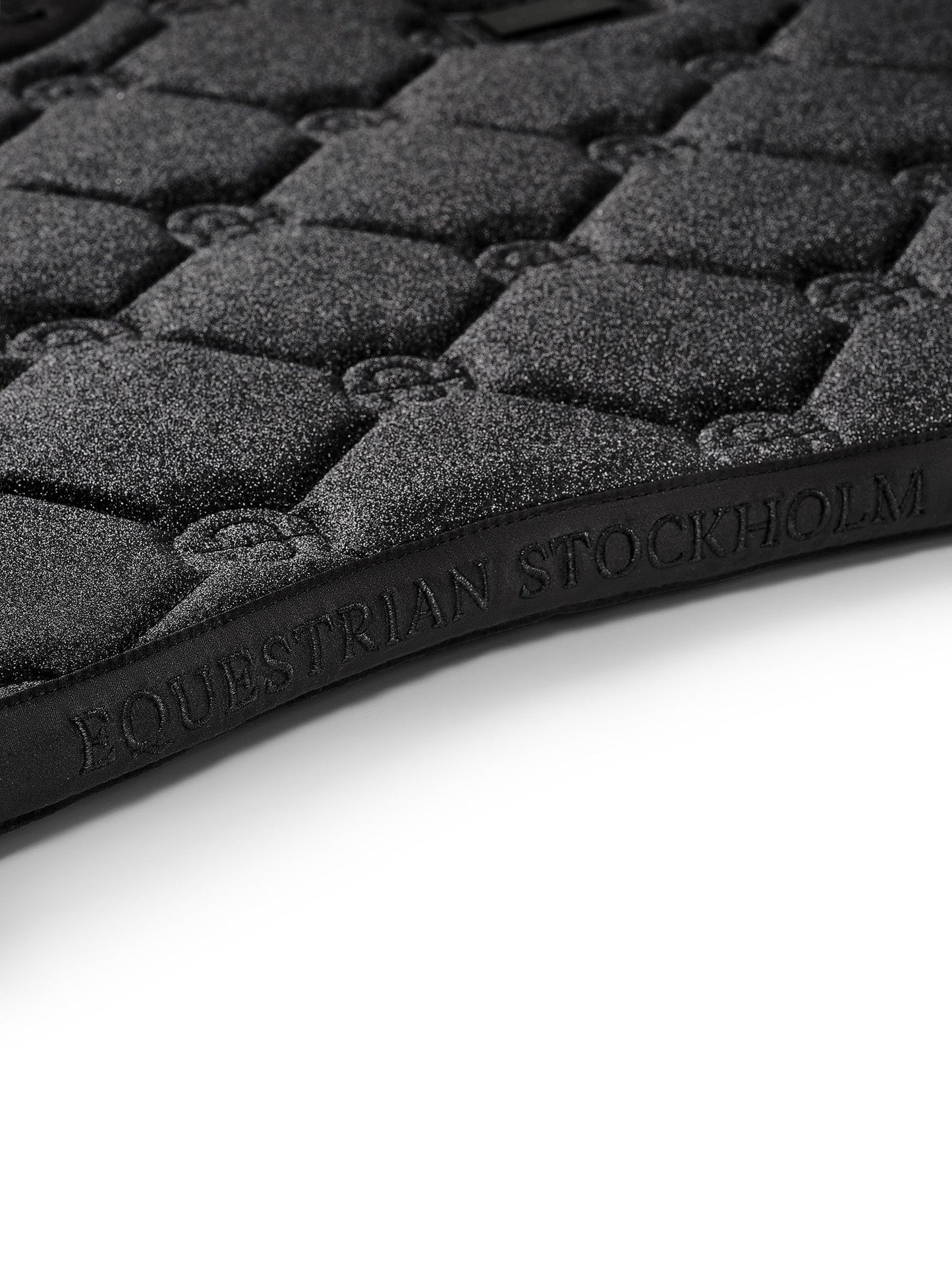 Elegant All Black Glimmer Dressage Saddle Pad - Quick-Dry, Moisture-Wicking Comfort