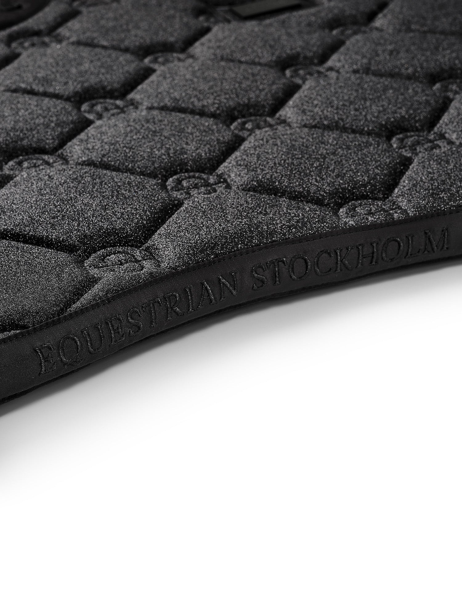 Elegant All Black Glimmer Dressage Saddle Pad - Quick-Dry, Moisture-Wicking Comfort