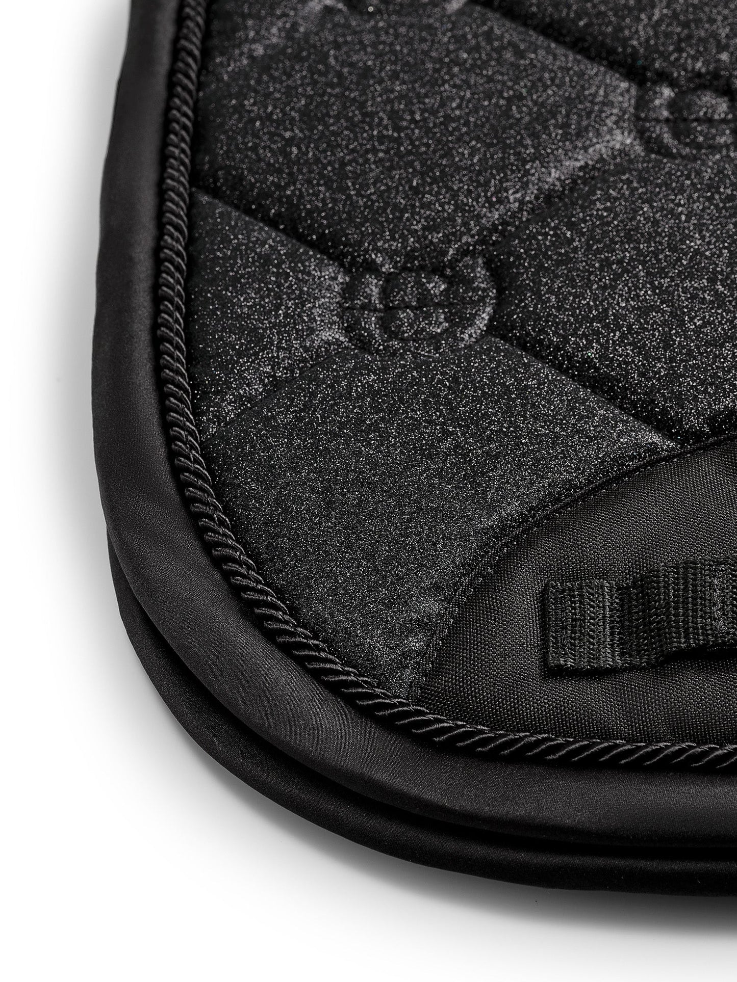 Elegant All Black Glimmer Dressage Saddle Pad - Quick-Dry, Moisture-Wicking Comfort
