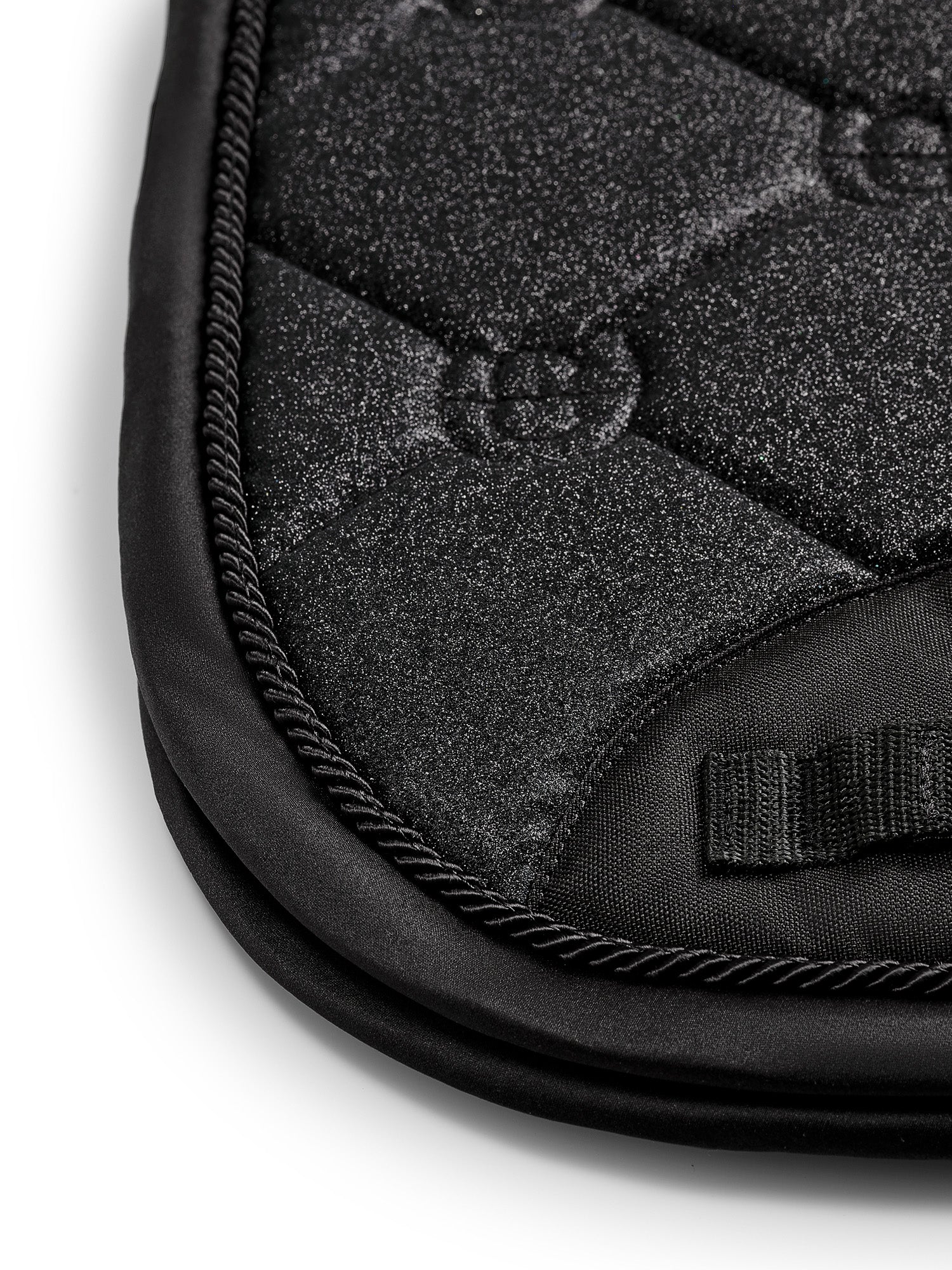 Elegant All Black Glimmer Dressage Saddle Pad - Quick-Dry, Moisture-Wicking Comfort