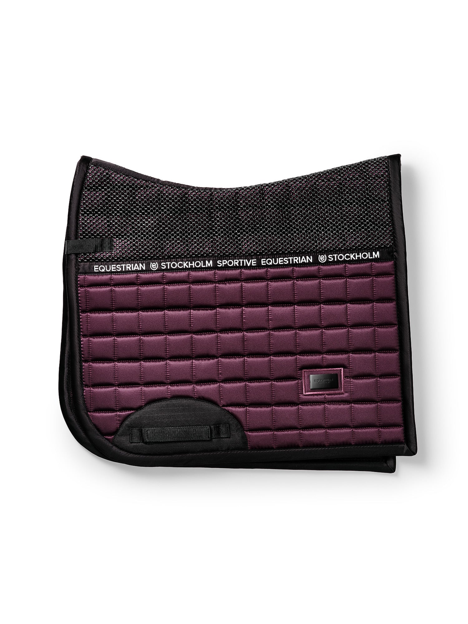 Elegant Black Raven Performance Dressage Saddle Pad with Anti-Slip Grip Mesh