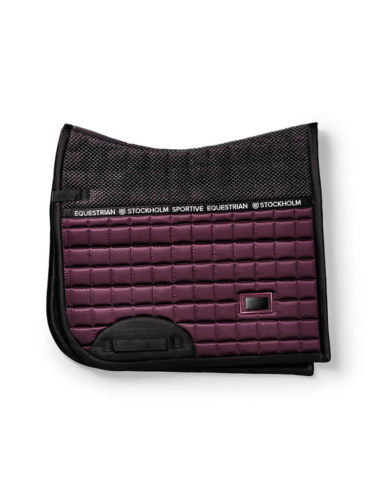 Elegant Black Raven Performance Dressage Saddle Pad with Anti-Slip Grip Mesh