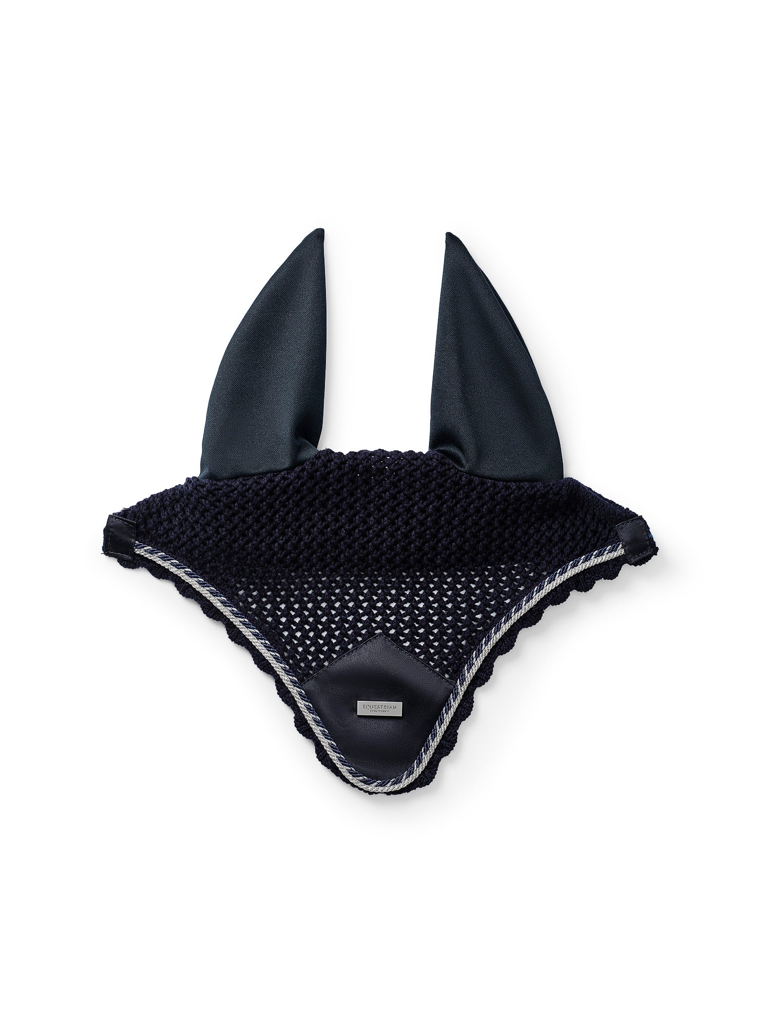 Elegant Midnight Blue Horse Ear Bonnet: Noise Reduction, Insect Protection