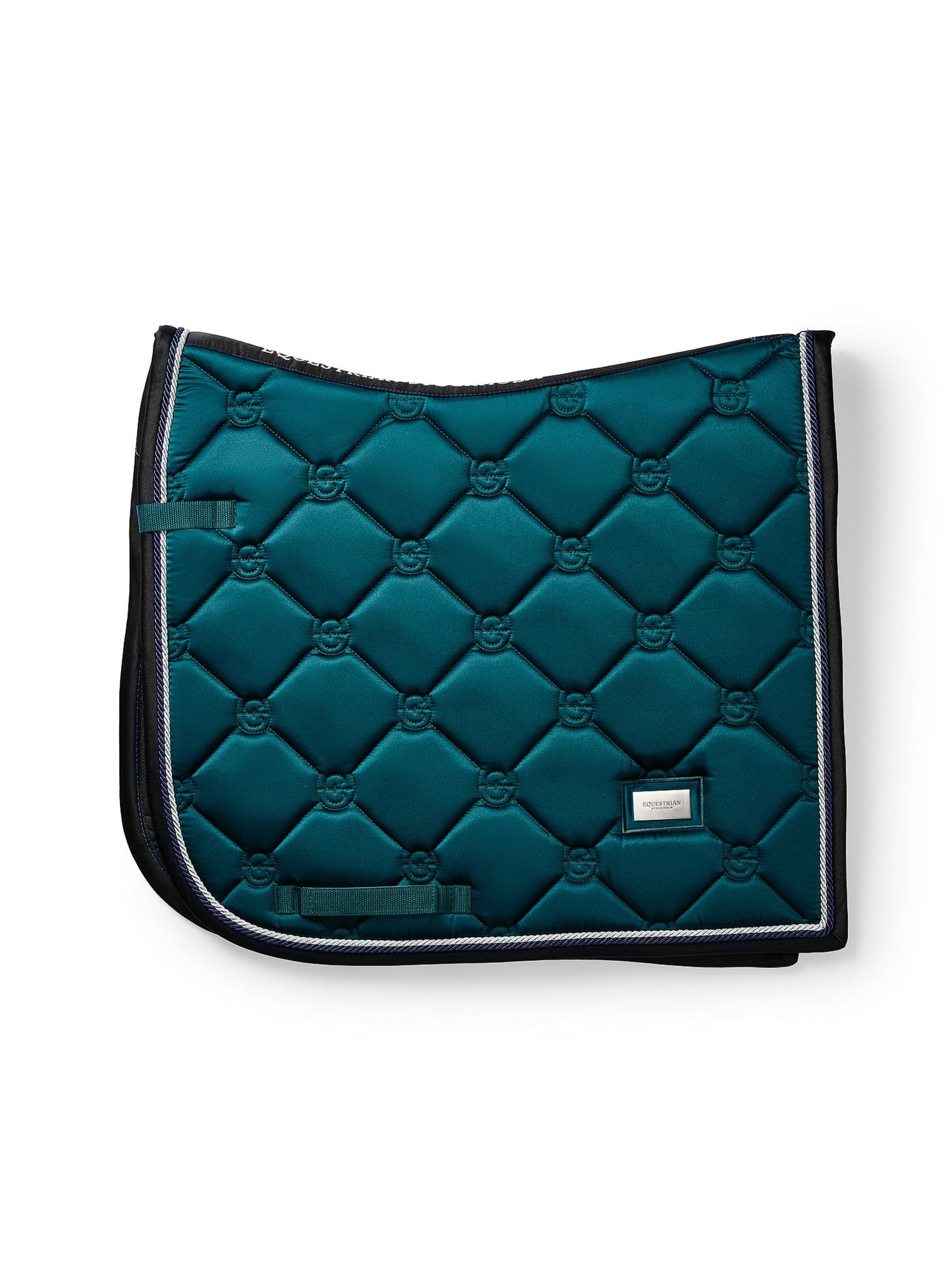 Luxurious Emerald Green Dressage Saddle Pad: Anatomical Fit, Glossy, Breathable, Dirt-Resistant