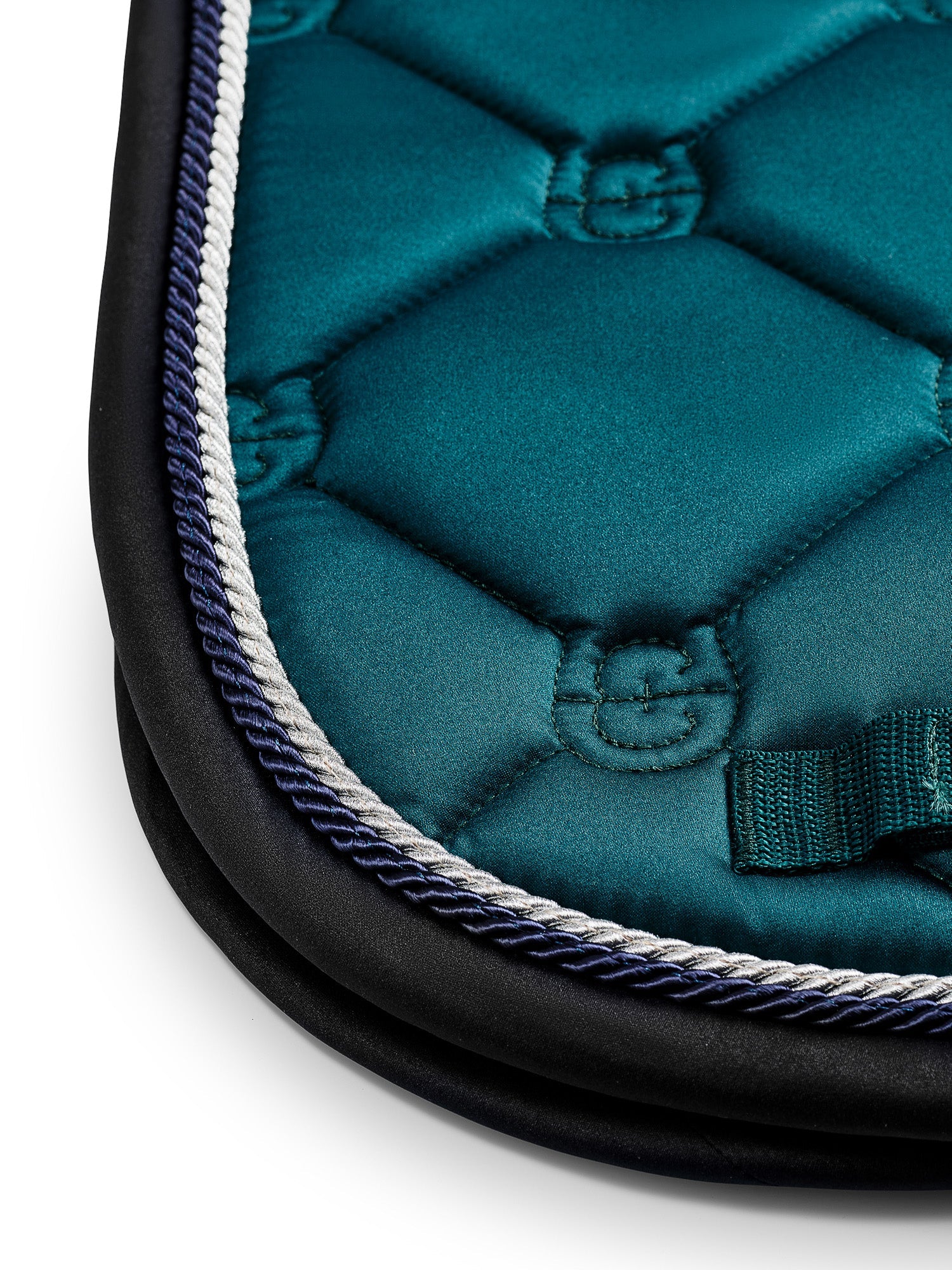 Luxurious Emerald Green Dressage Saddle Pad: Anatomical Fit, Glossy, Breathable, Dirt-Resistant