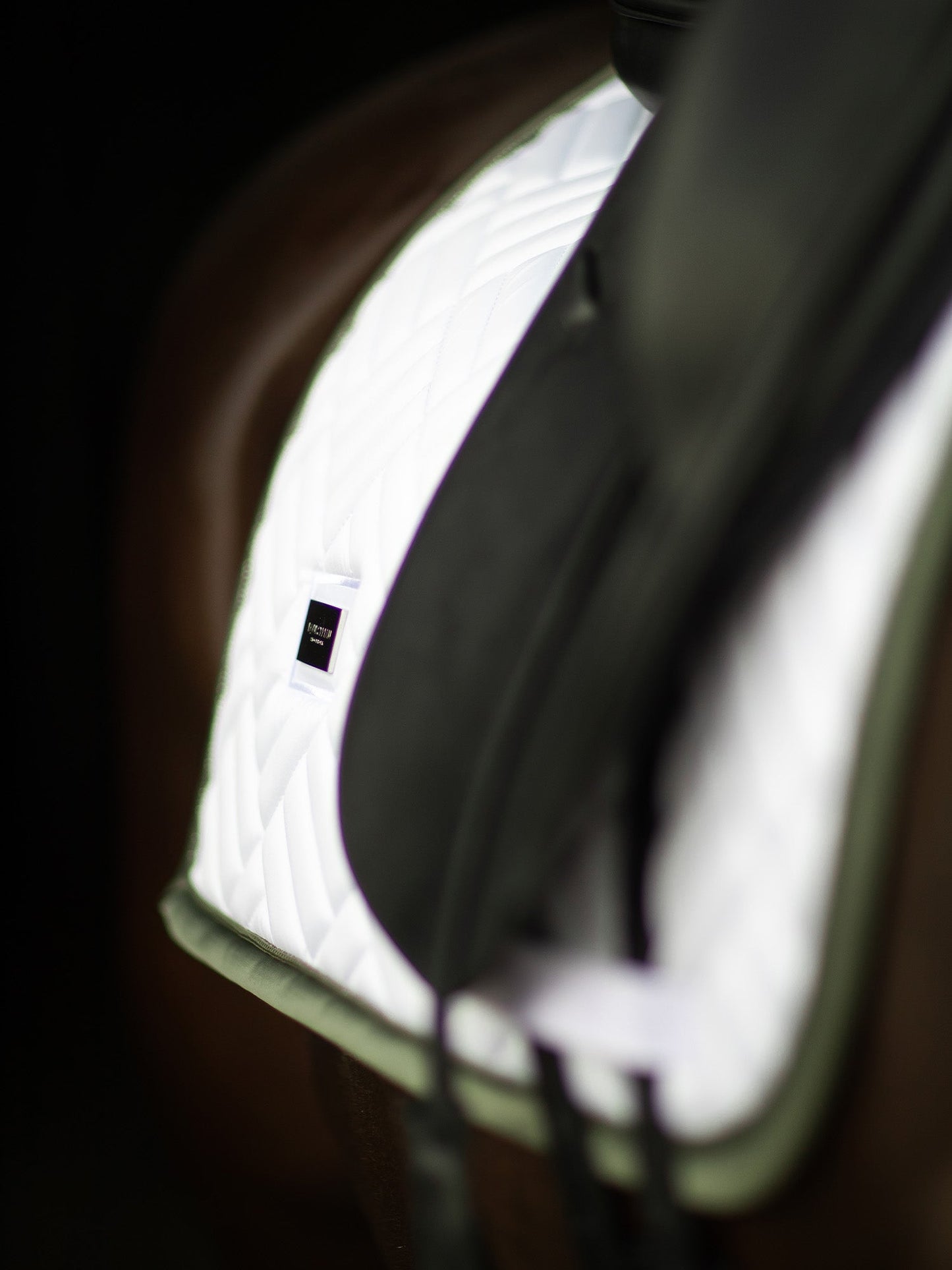 Equestrian Stockholm Modern Dressage Saddle Pad White Striking Valley Bamboo