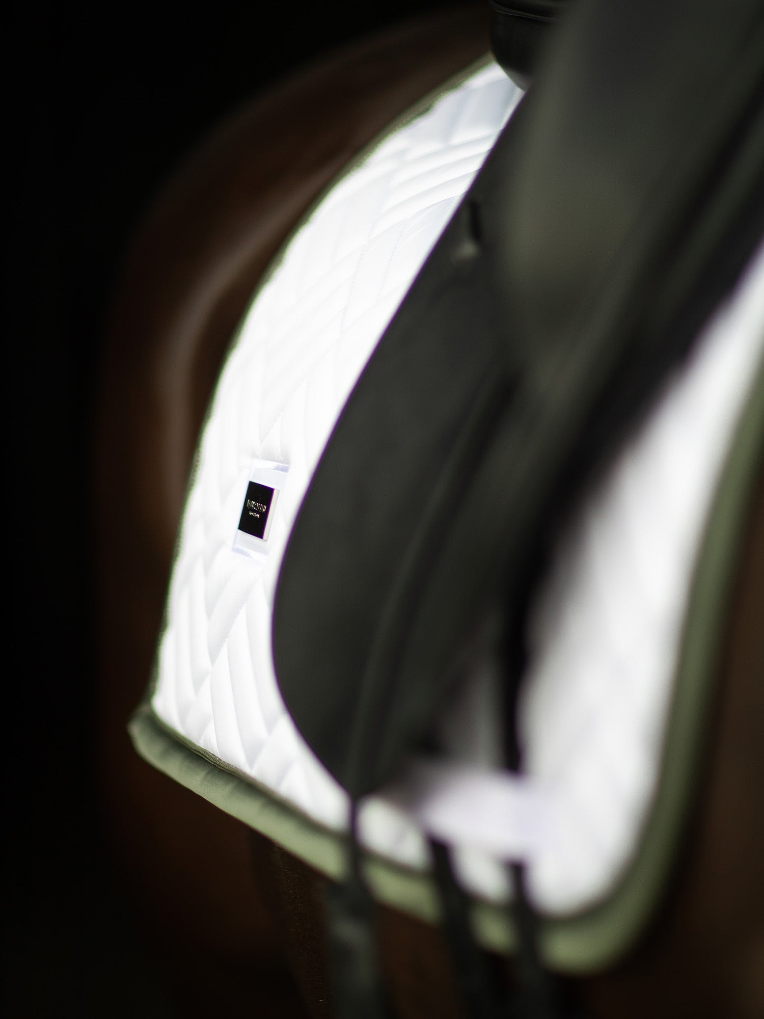 Equestrian Stockholm Modern Dressage Saddle Pad White Striking Valley Bamboo