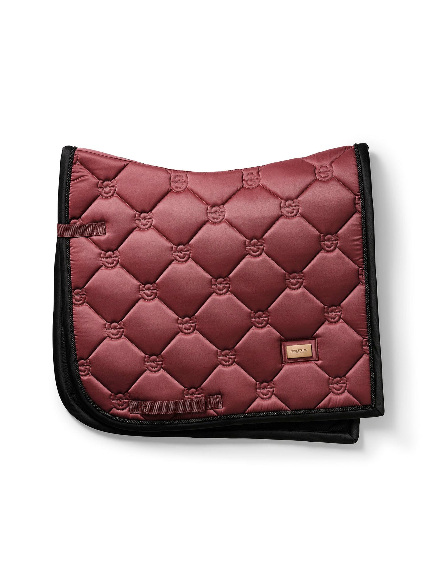 Soft Rouge Dressage Saddle Pad with Quick-Dry Comfort and Rose Gold Accents