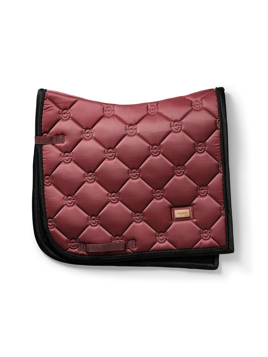 Soft Rouge Dressage Saddle Pad with Quick-Dry Comfort and Rose Gold Accents