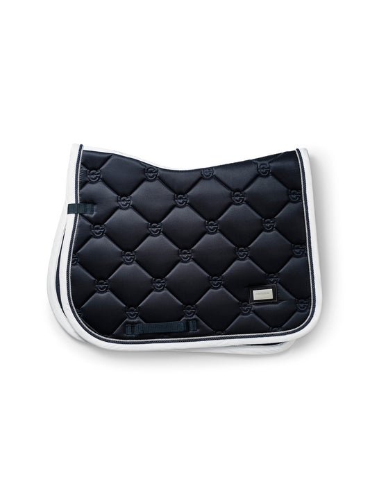 Equestrian Stockholm Midnight White Edge Jump Saddle Pad – Quick Dry Performance