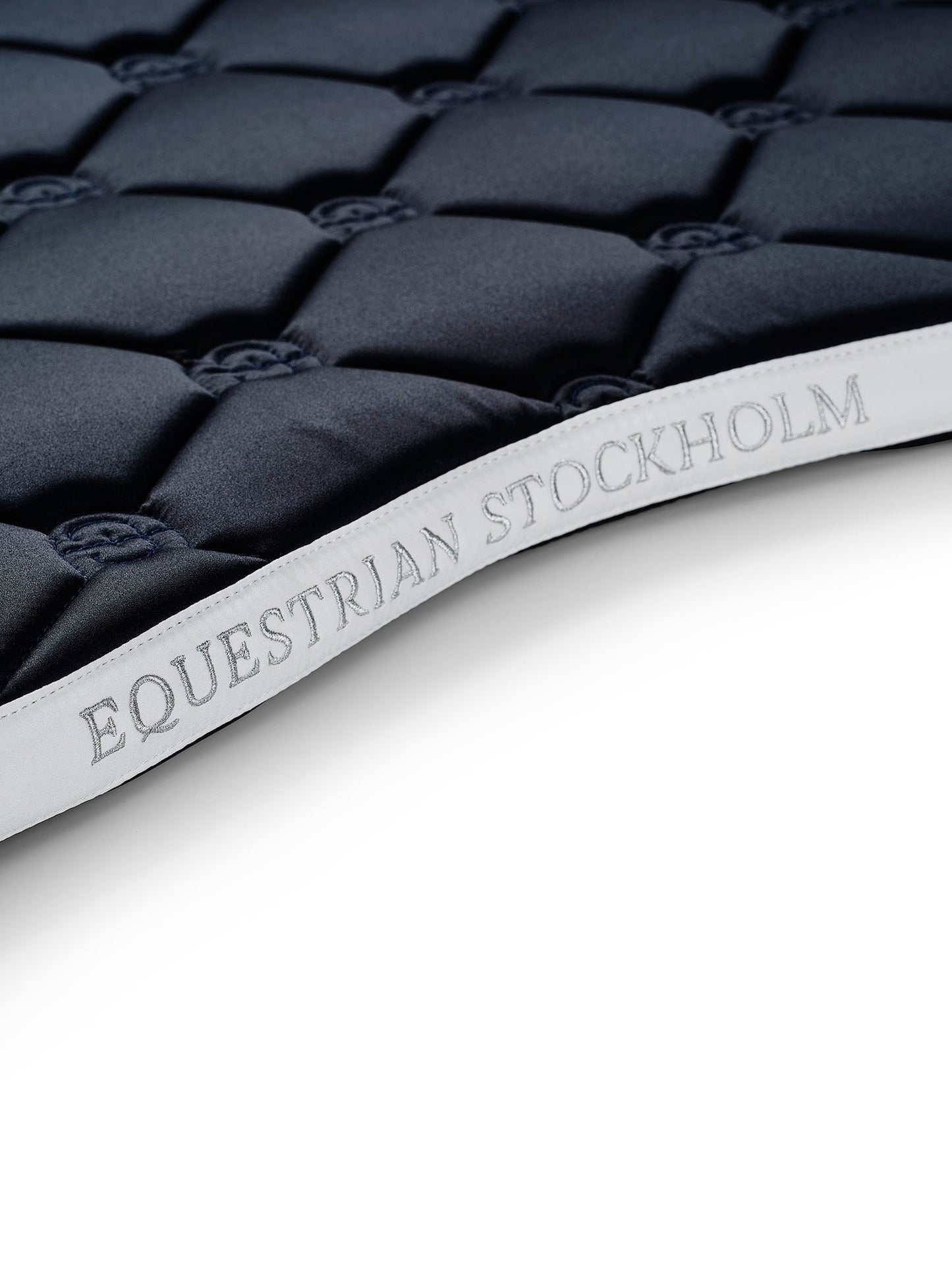 Equestrian Stockholm Midnight White Edge Jump Saddle Pad – Quick Dry Performance
