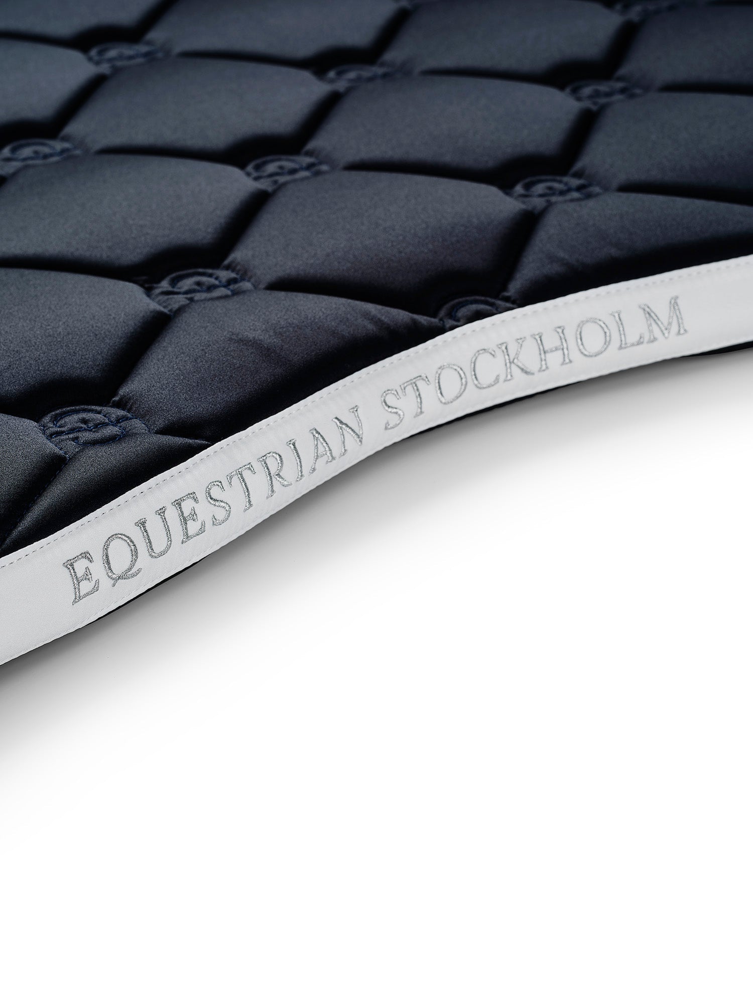 Equestrian Stockholm Midnight White Edge Jump Saddle Pad – Quick Dry Performance