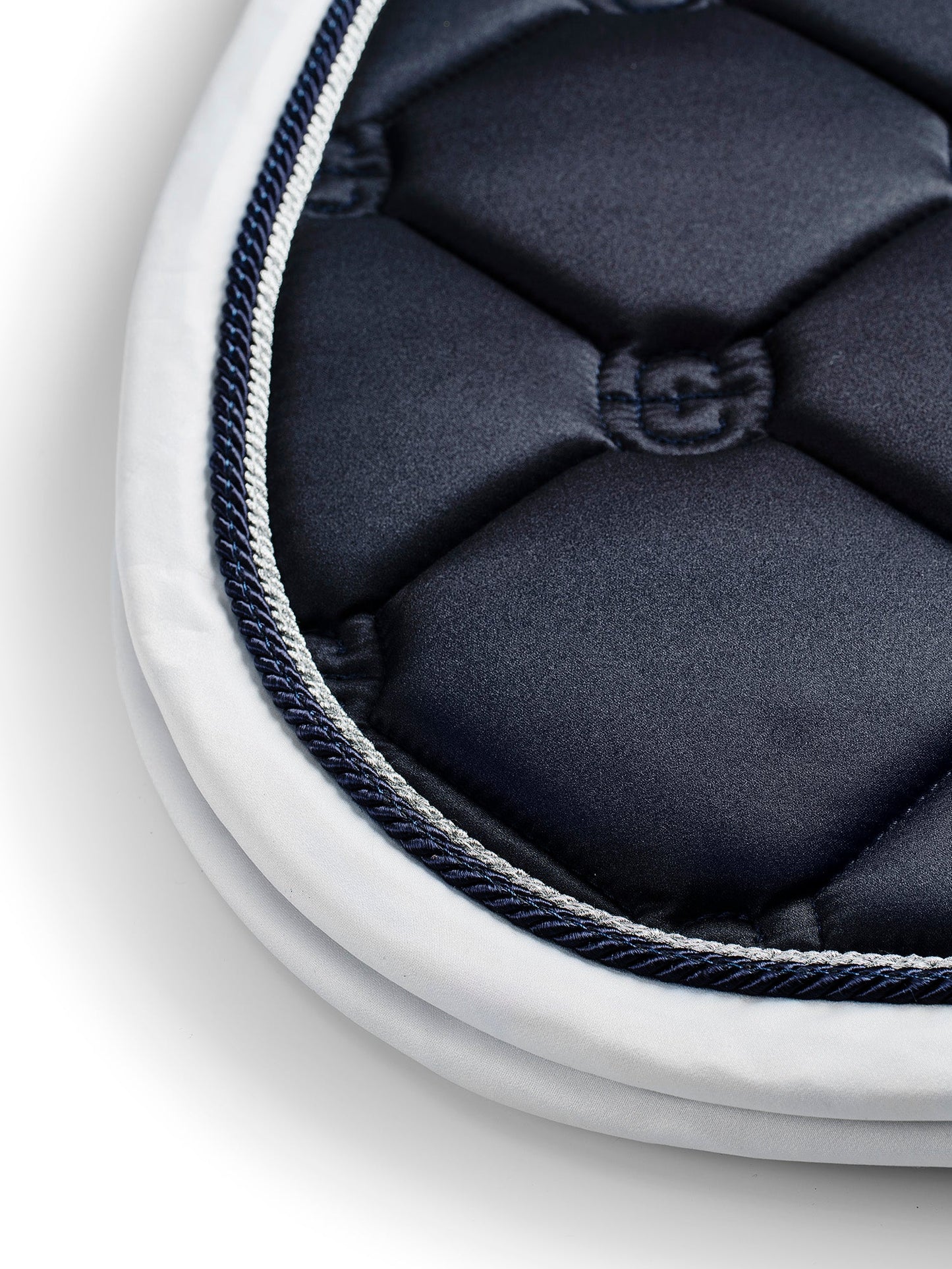 Equestrian Stockholm Midnight White Edge Jump Saddle Pad – Quick Dry Performance
