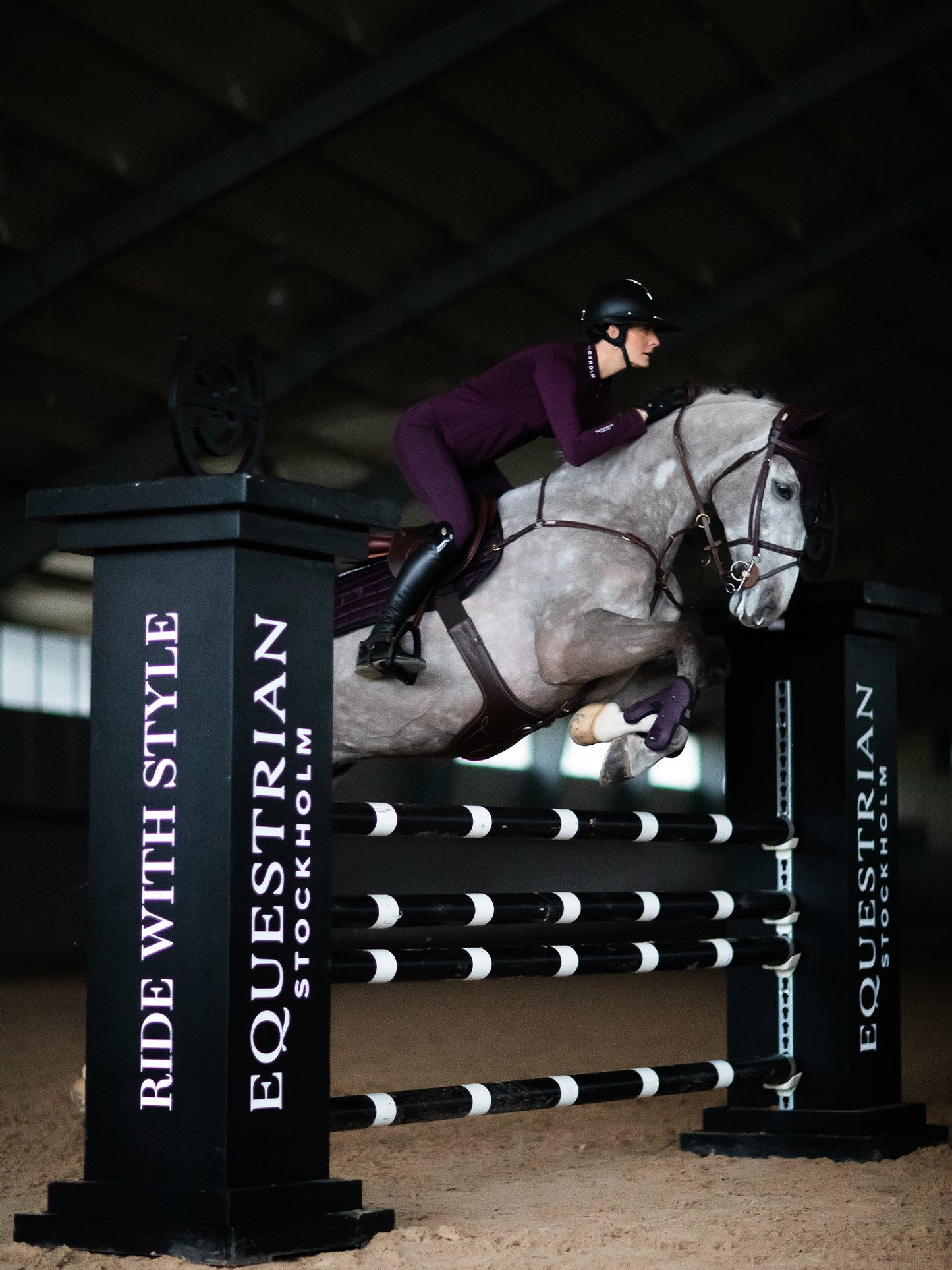 Equestrian Stockholm Black Raven Performance Jump Saddle Pad Bamboo Grip