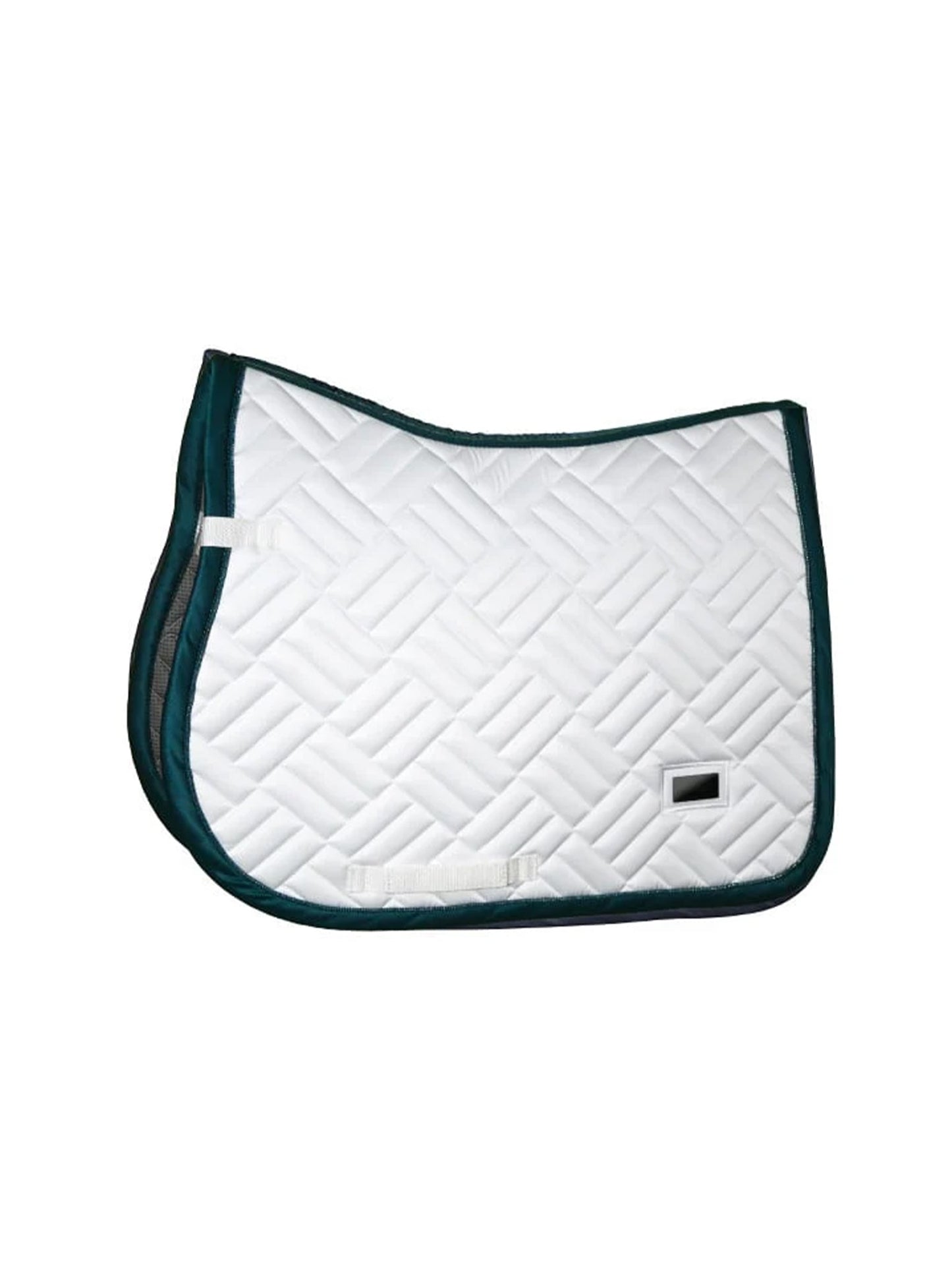 Dramatic Monday White Jump Saddle Pad: Modern, Bamboo-Lined, Quick-Dry, Stylish Equestrian