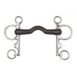 IQ-PELHAM RUBBER BIT WITH BRIDGE