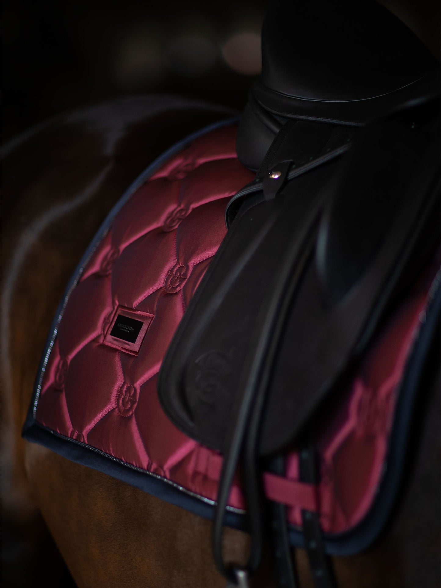 Elegant Twill Dressage Saddle Pad Luxe Deep Red High IQ Comfort