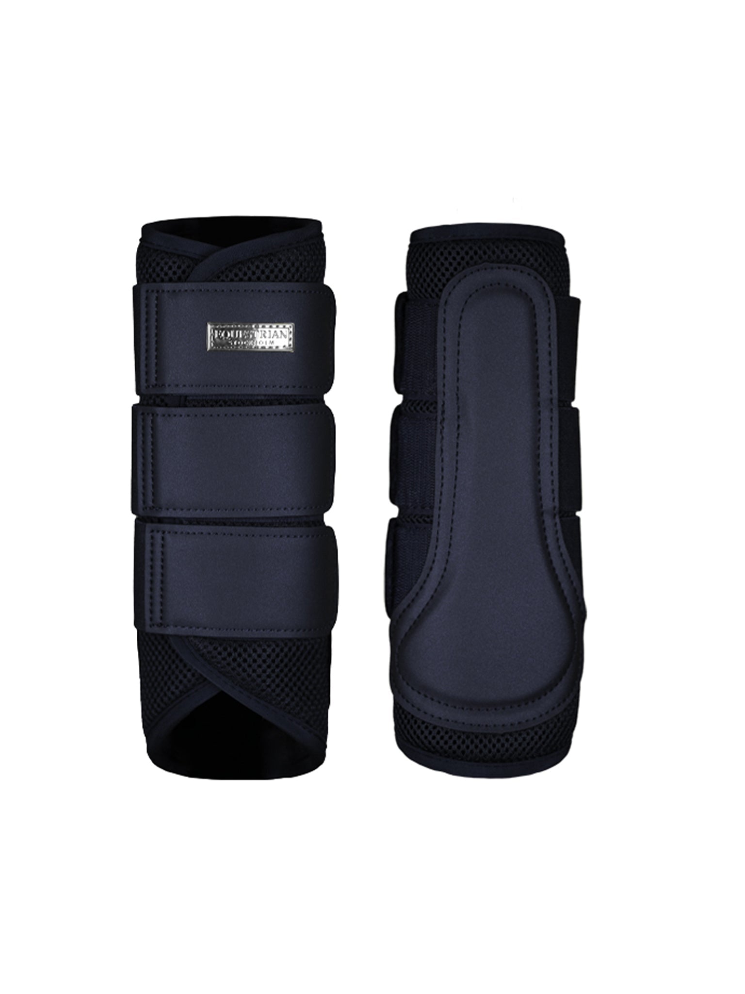 Equestrian Stockholm Breathable Mesh Brushing Boots for Horses - Midnight Blue Protection