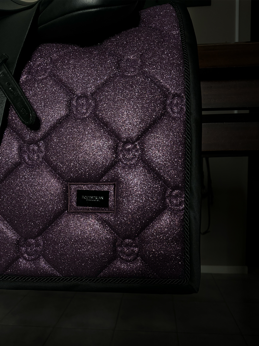 Purple Glimmer Dressage Saddle Pad: Elegant, Quick-Dry, Moisture-Wicking Performance